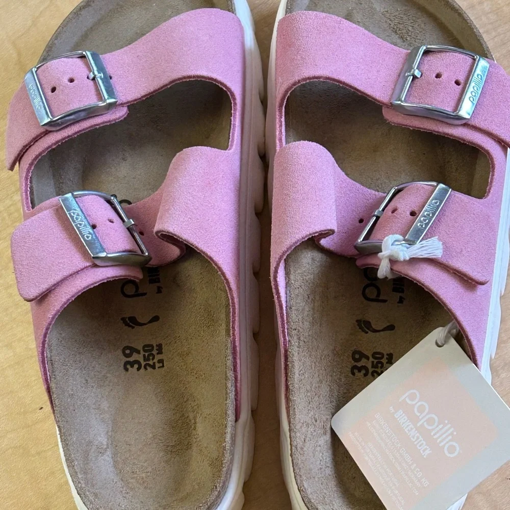 NWT in box Birkenstock Arizona Papillio chunky platform heel in size 8-8/12 - Picture 3 of 8